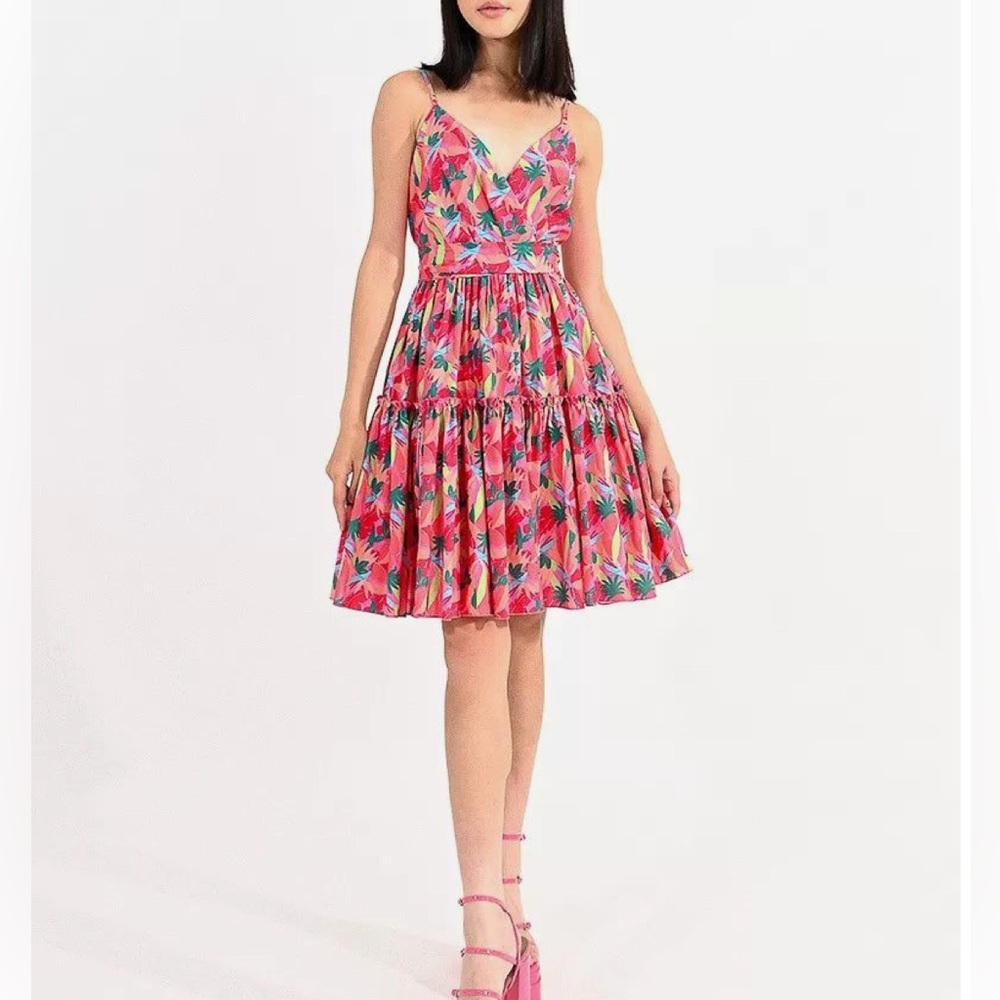 Floral Pink Sleeveless Dress